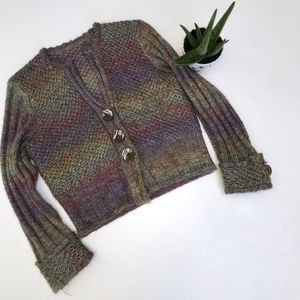 One Girl Who sweater size small multi colored
